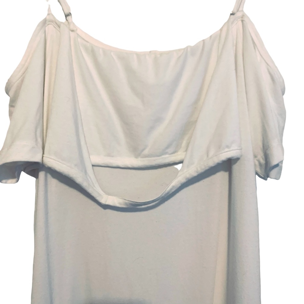 NWOT Groceries Apparel Off The Shoulder Oolong Maxi Slip Dress White Size S - Picture 12 of 12